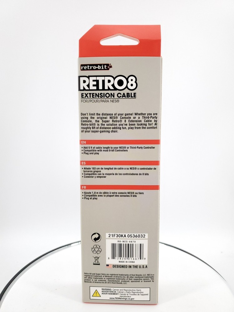 Retro-Bit NES Extension Cable 6ft