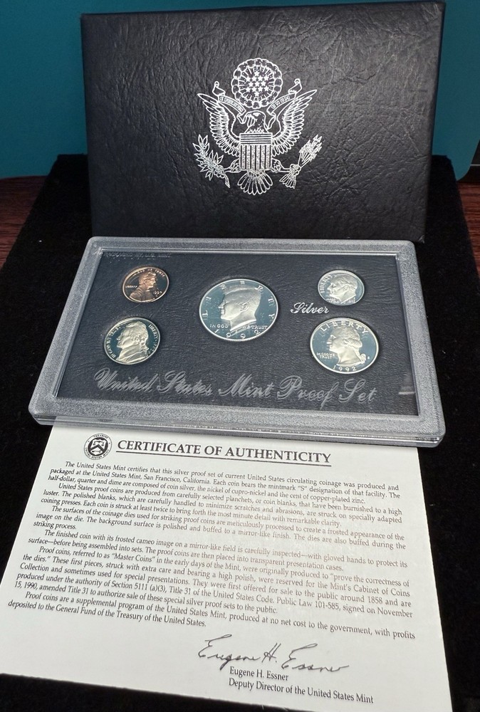 1992 United States Mint Silver Proof Set.