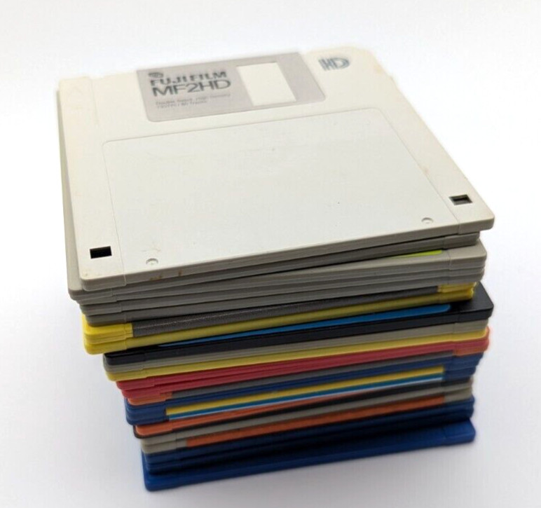 23 Pack 3.5" Floppy Disks with Holder