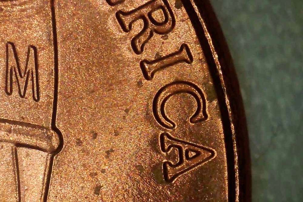 Multi Error Coin - 2023 P Lincoln Cent - Die Chips Doubling Grease Shield Penny