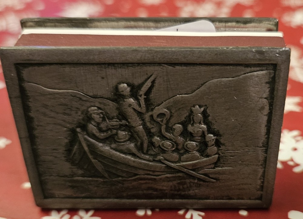 Antique Silver Plated Matchbook Holder