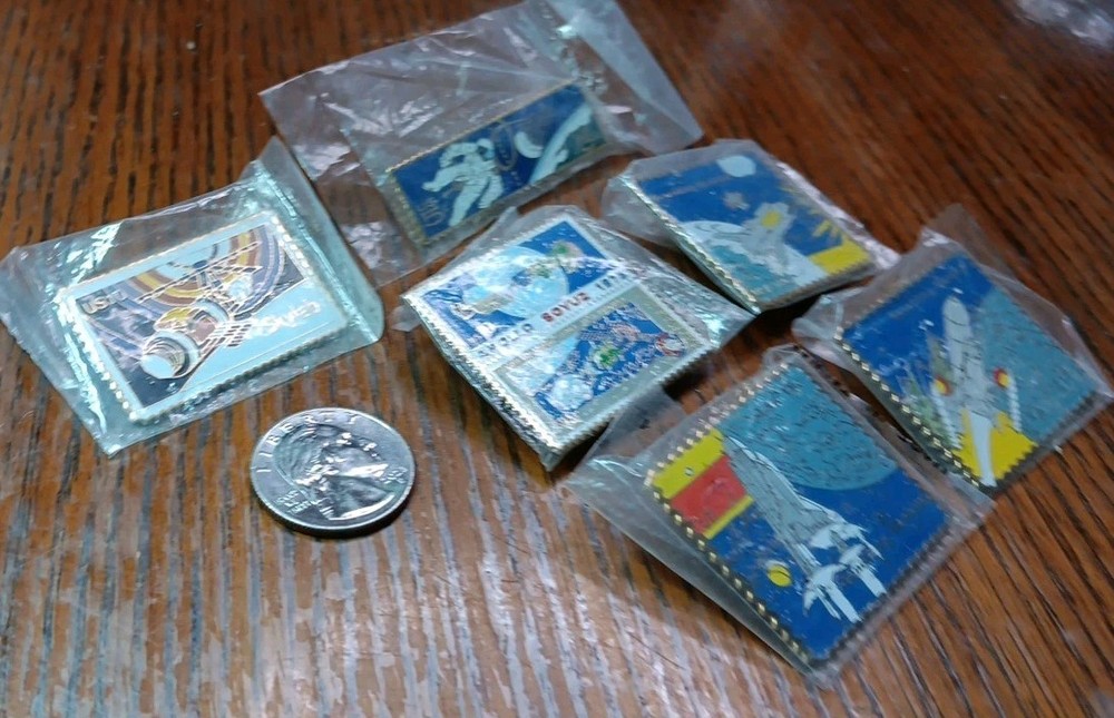 Outer Space Related Pins Apollo/Soyuz,Skylab,Shuttle,Astronaut New!
