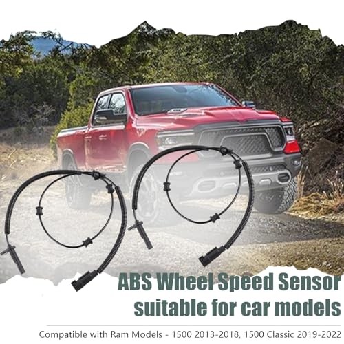 Front & Rear ABS Wheel Speed Sensor Compatible with Ram 1500 2013-2018, Ram