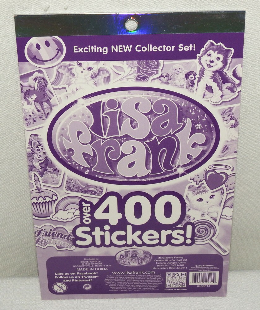 New Lisa Frank 5 Sticker Sheet Pad