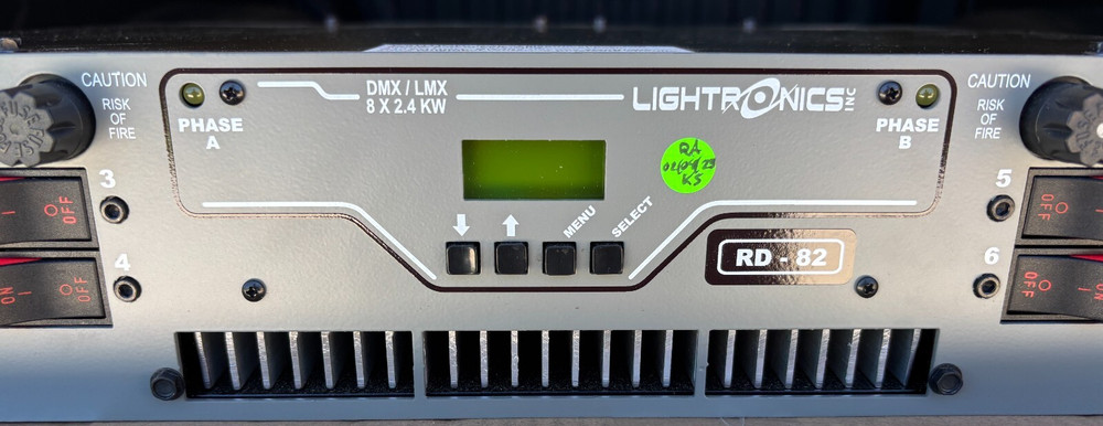 Lightronics RD-82 Lighting 8 channel Dimmer Pack