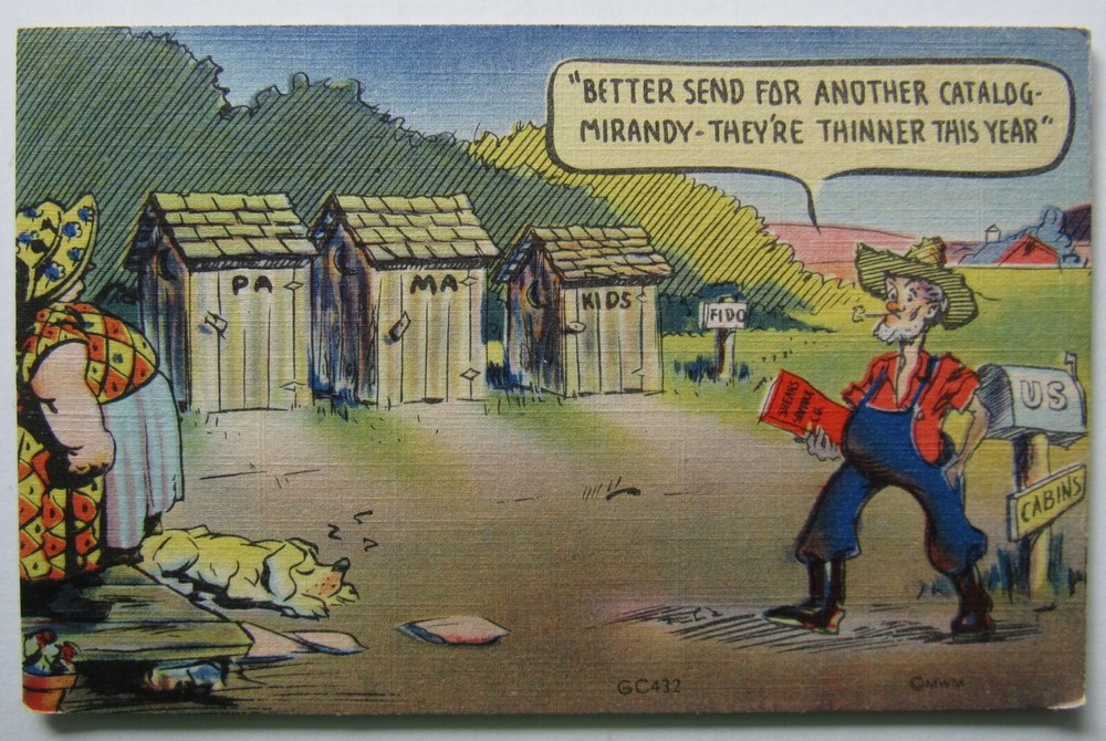 Outhouse Comic Postcard Catalogs Getting Thinner