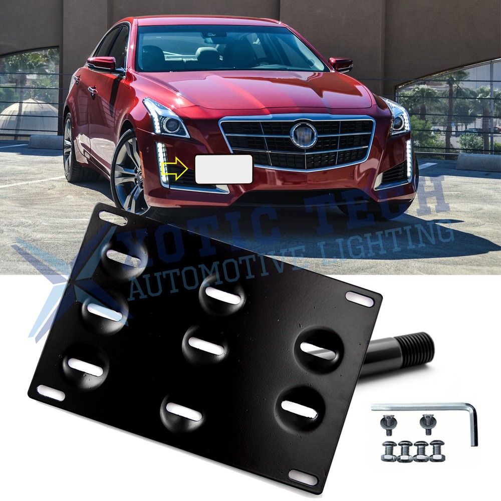 Front Bumper Tow Hook License Plate Mounting Bracket Holder For Cadillac CTS