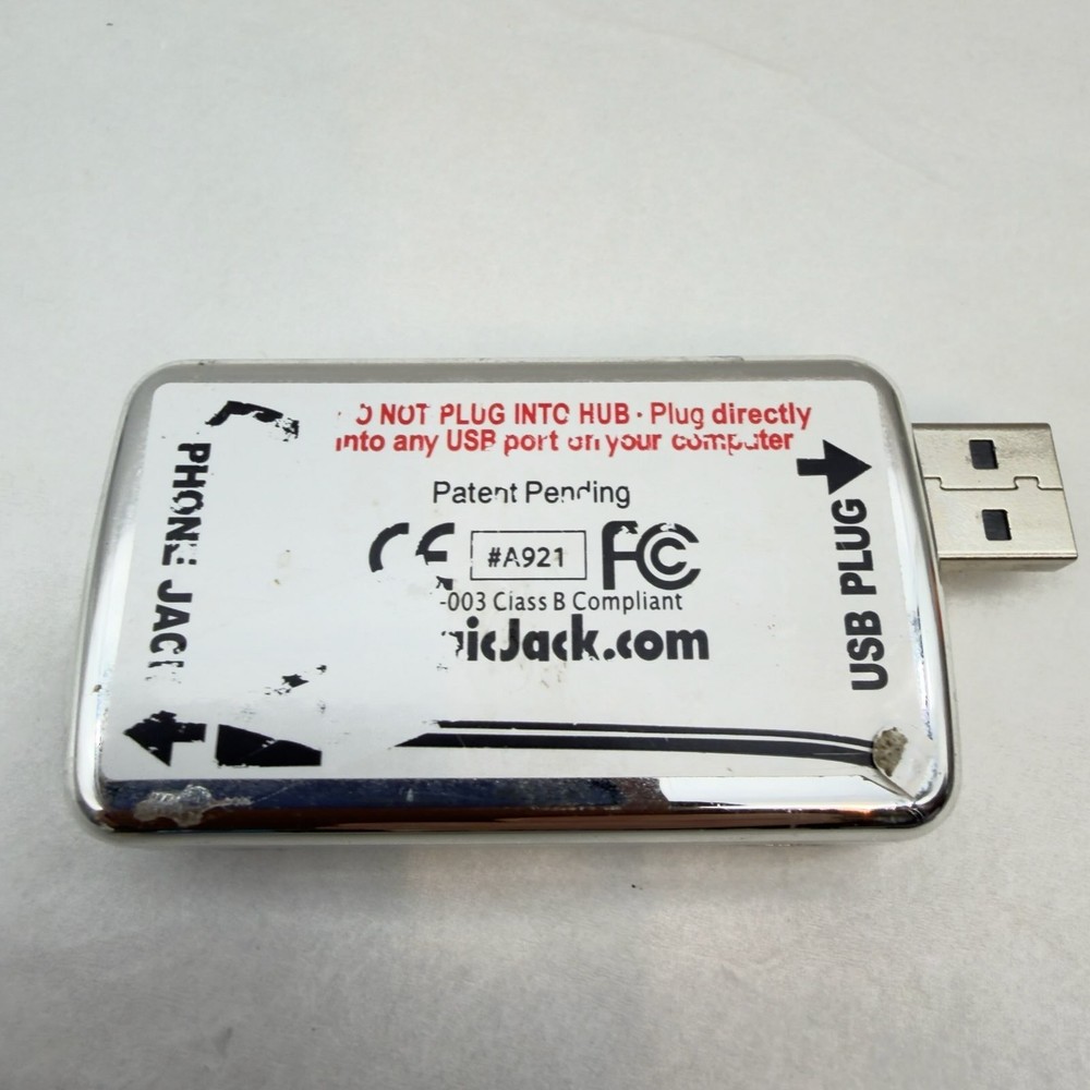 Original magicJack USB VoIP Phone Adapter Dongle Silver PC Mac Internet Phone