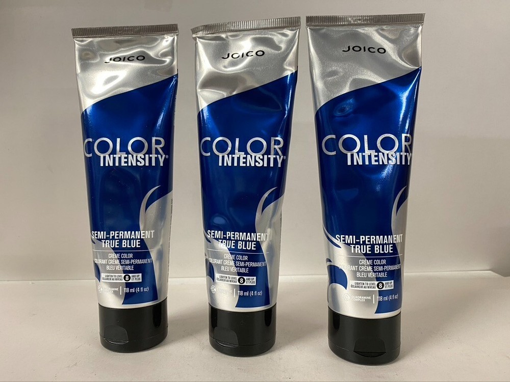 3 Pack Joico Color Intensity Semi-Permanent Colors 4 fl oz each- True Blue
