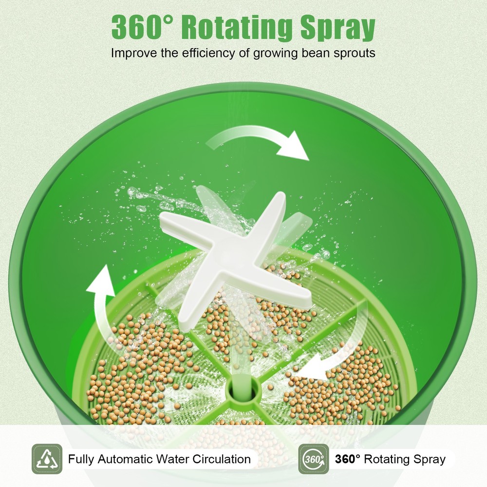 Bean Sprouter Fully Automatic Bean Seed Sprout Machine Maker 2 Layers Food Grade