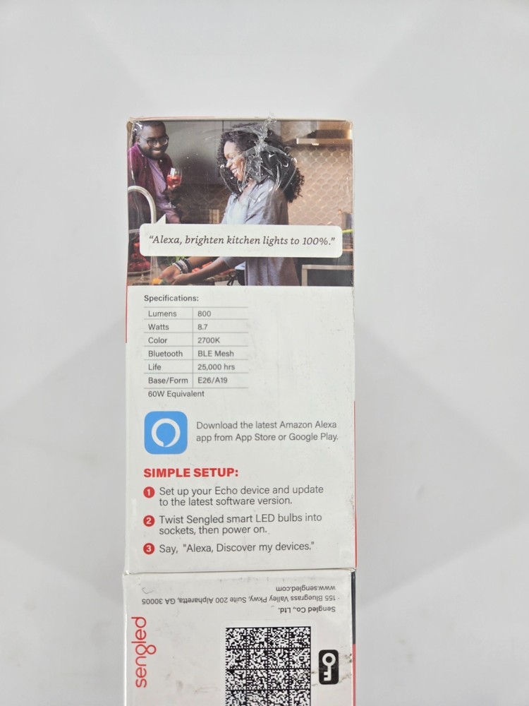 6 Pack Sengled Smart Bluetooth Mesh Dimmable LED Light Bulb Works with Alexa