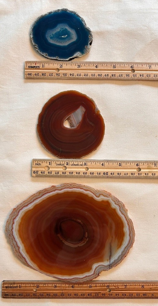 Agate Slab Lot Of 3