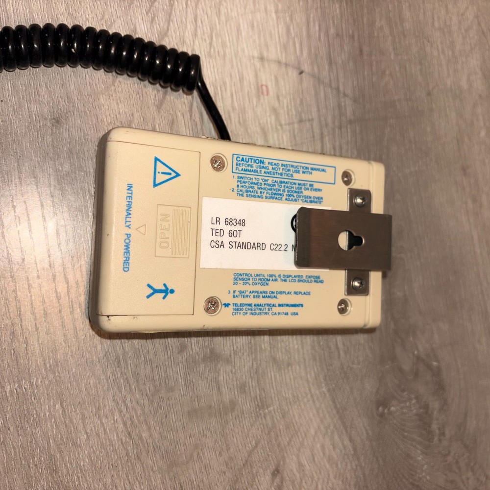 Teledyne Analytical Instruments TED 60T Digital LCD Percent Oxygen Analyzer