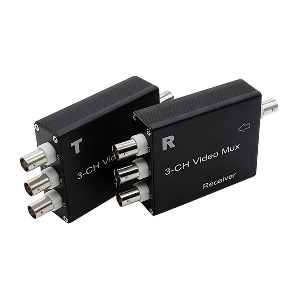 3 Channel Video Multiplexer Analog Camera Extender Receiver&Transmitter DC12V