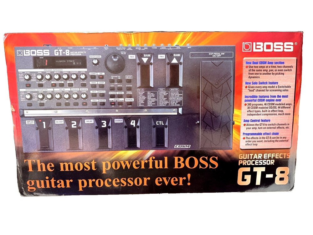 Boss GT-8 Guitar Effects Processor Used, Fully Tested Original Box ＆Adapter
