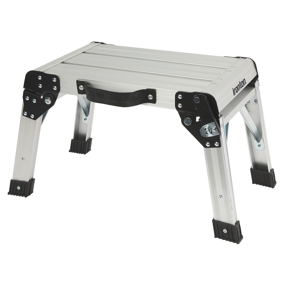 Ironton Folding Aluminum Work Platform, 350-Lb. Capacity, Portable Step Platform