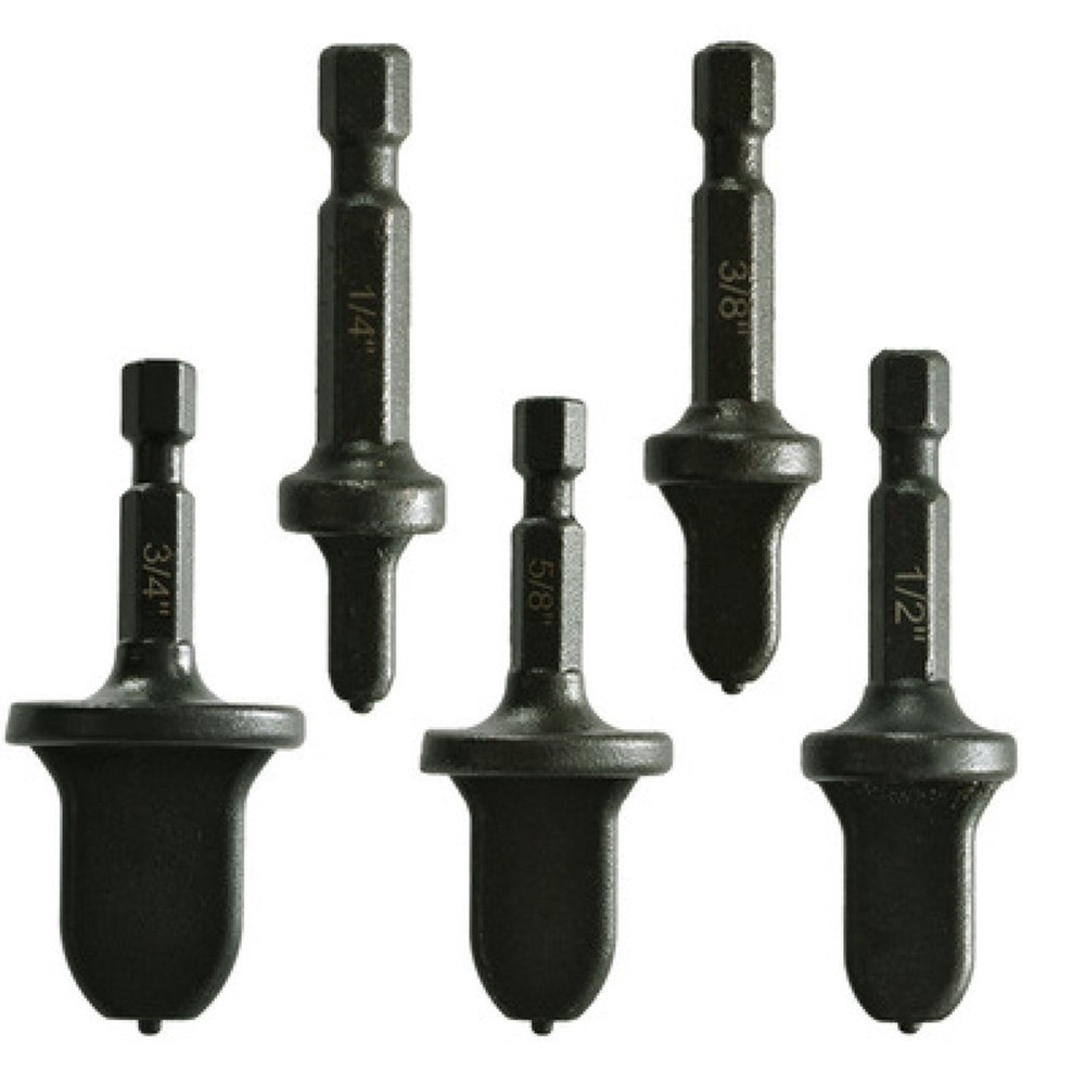 5 Pcs Air-Conditioning Copper Pipe Drill Bit Flaring Set Flaring Swaging Tool