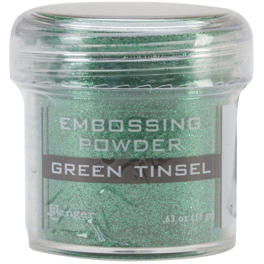 Embossing Powder Green Tinsel