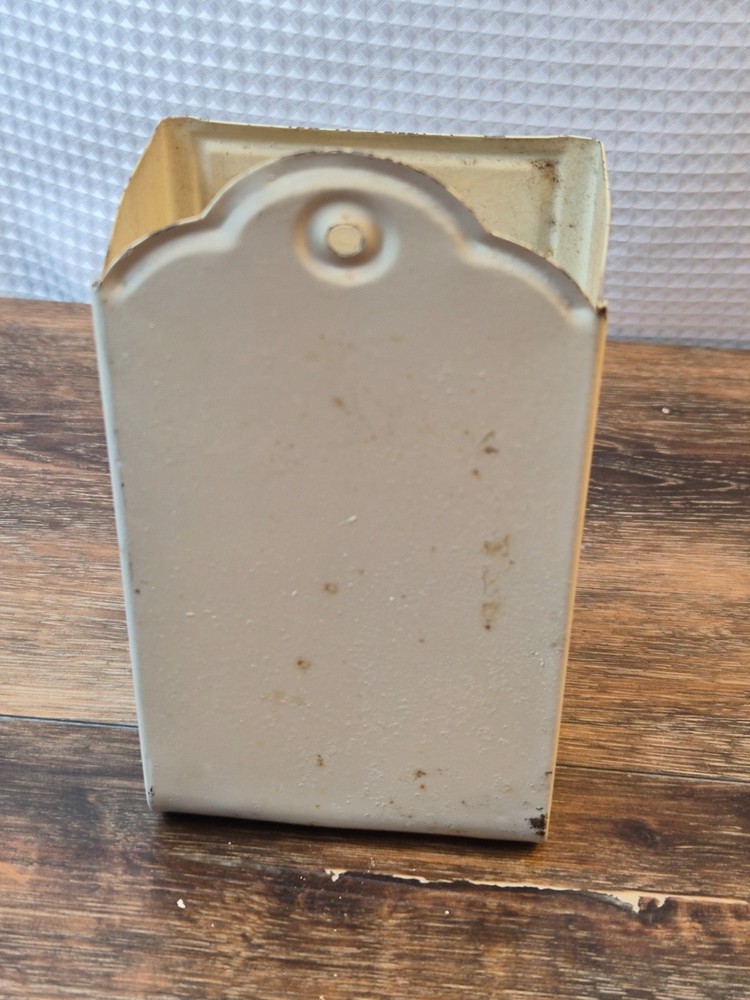 Vintage metal matchbox holder