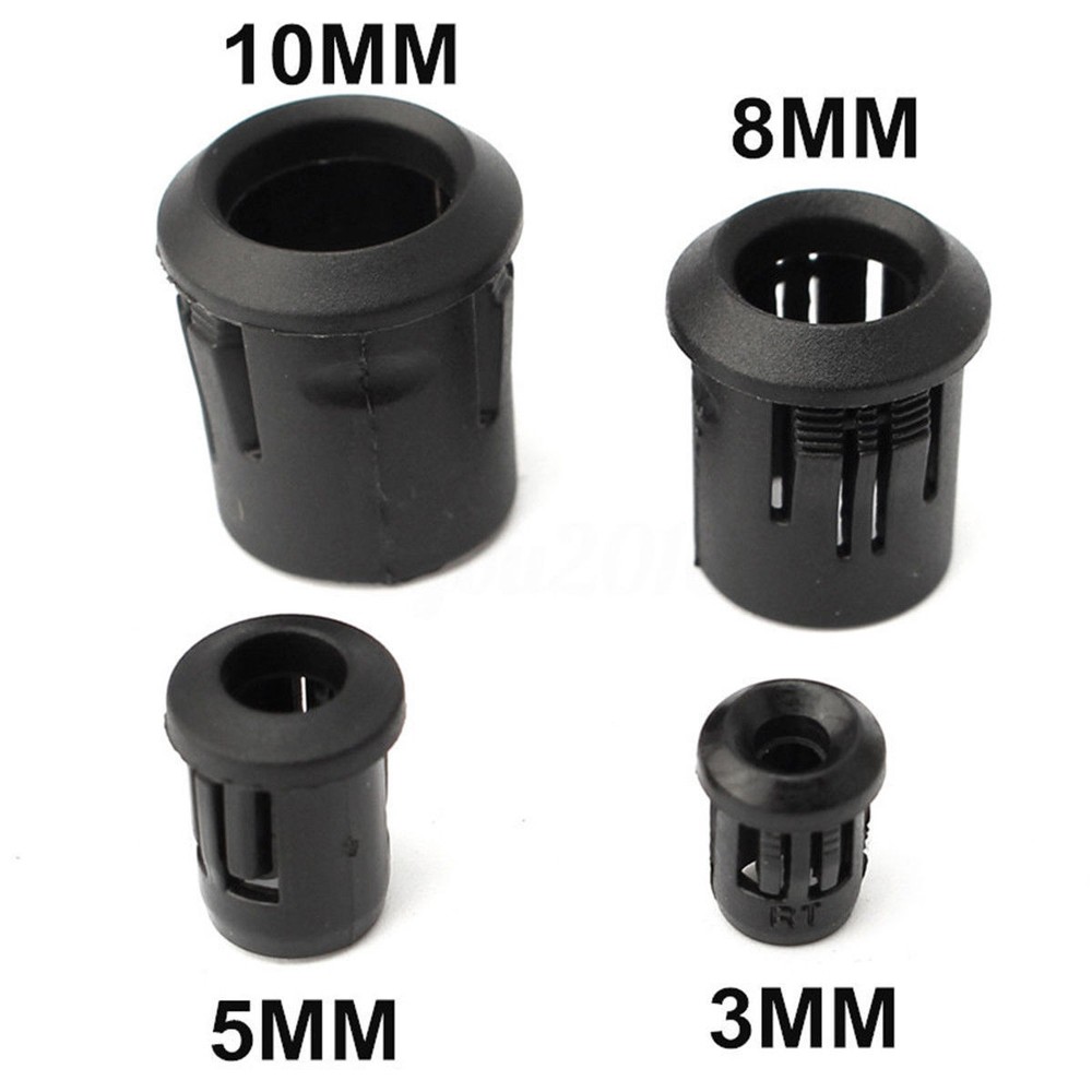 Lamp Socket Diode Holder Plastic Black Clip Bezel Mount