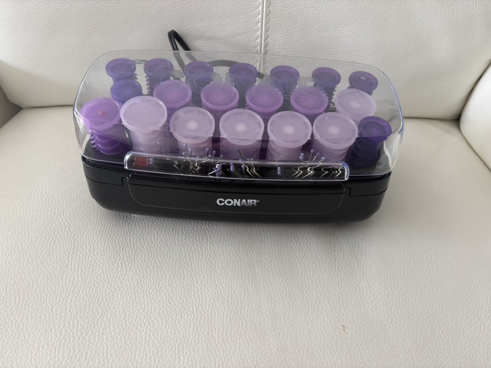 Conair Easy Start Curls & Waves HS11RX 20 Multi-Size Purple Hot Rollers w/ Clips