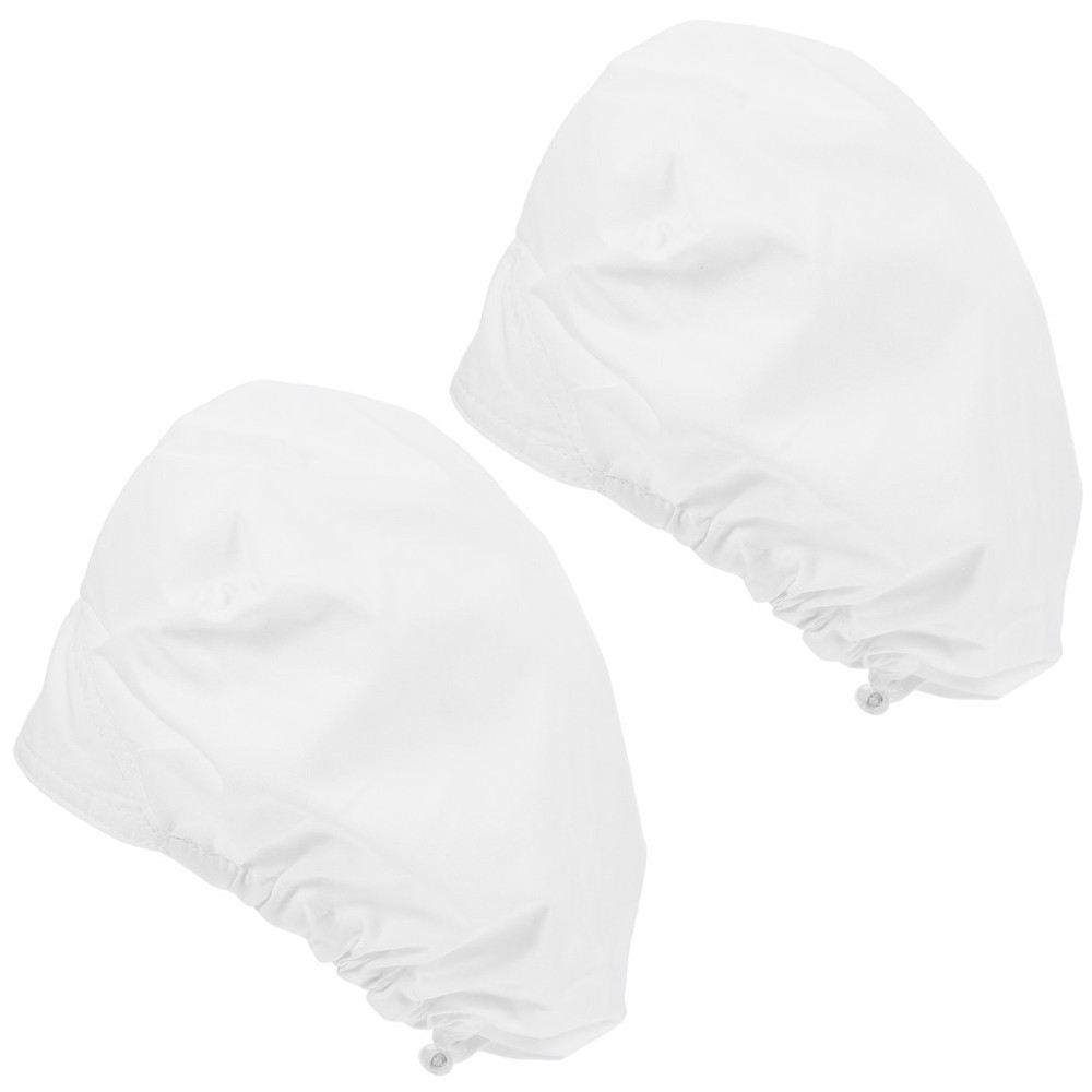 2pcs White Chef Hat: Reusable Cooking Cap Elastic Chef Cap - Unisex Kitchen