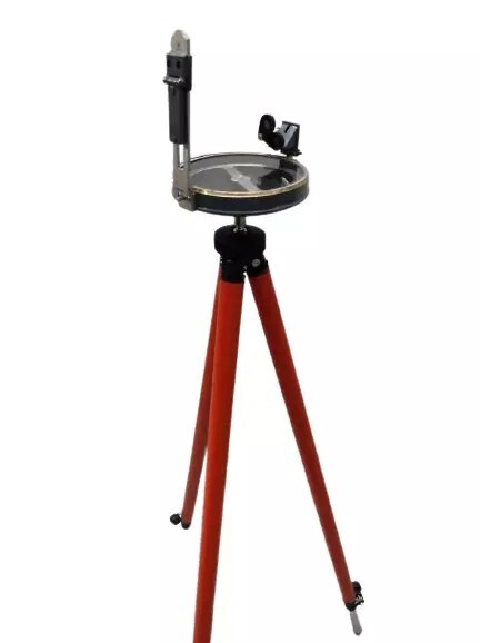 Indian Made Prismatic Compass For Basic Survey & Topography 4" w/ Fold Tripod