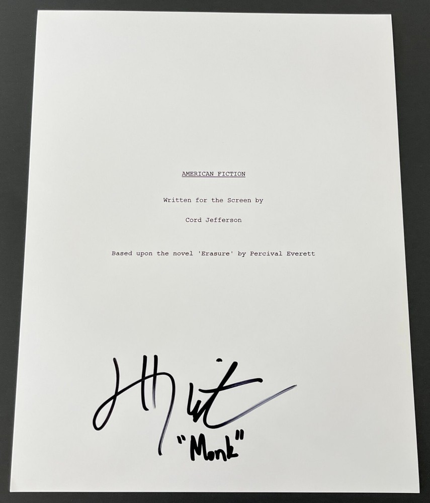 JEFFREY WRIGHT "MONK" SIGNED AMERICAN FICTION SCRIPT w/EXACT PROOF & BECKETT COA
