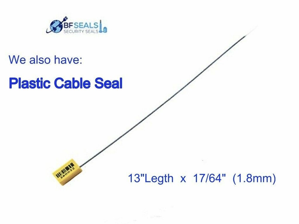 CABLE Security Lock Seal with 2.5mm-12", 25 pcs., Numbered/ Barcode, BLUE