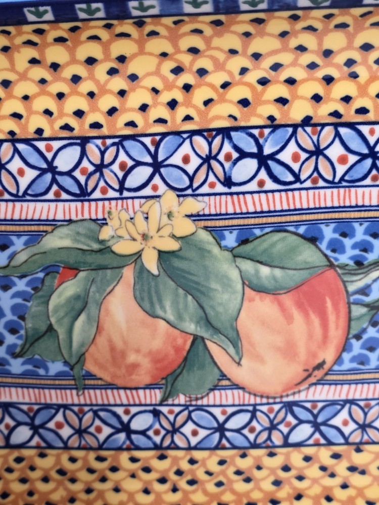 Williams Sonoma Sicily Rectangular Platter 14.25” Portugal Fruit Design