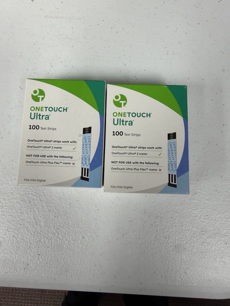 One Touch Ultra Diabetic Test Strips 200 Count Sealed Exp 11/30/2026