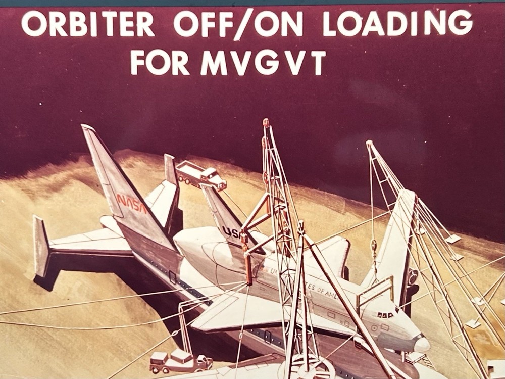 1977 NASA KSC Shuttle Artist Concept Loading Presentation Transparency-95