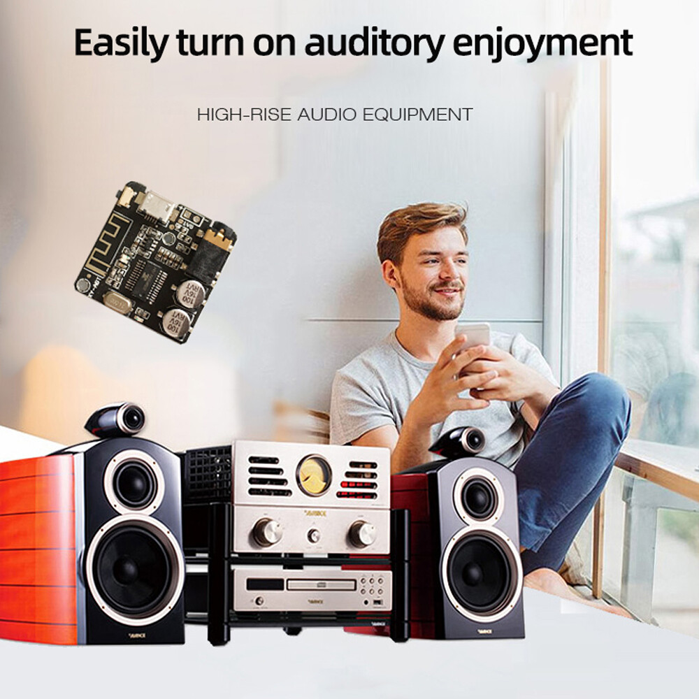 Bluetooth 5.0 Audio Decoder Board MP3 Receiver Module APP Control 3.7-4.2V DC