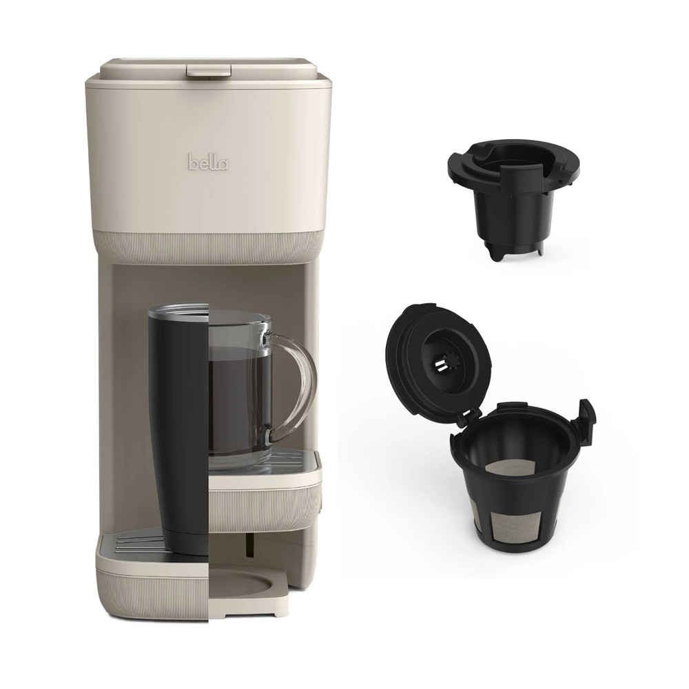 bella Single-Serve Coffee Maker, Oatmilk