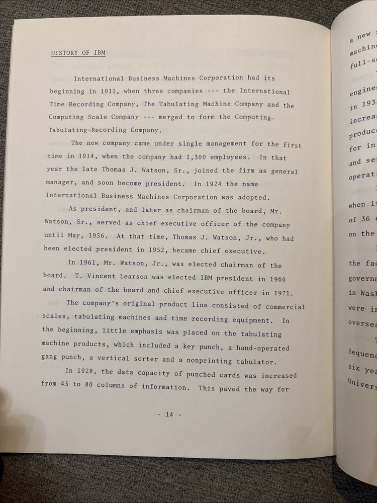 A Profile of IBM 1973