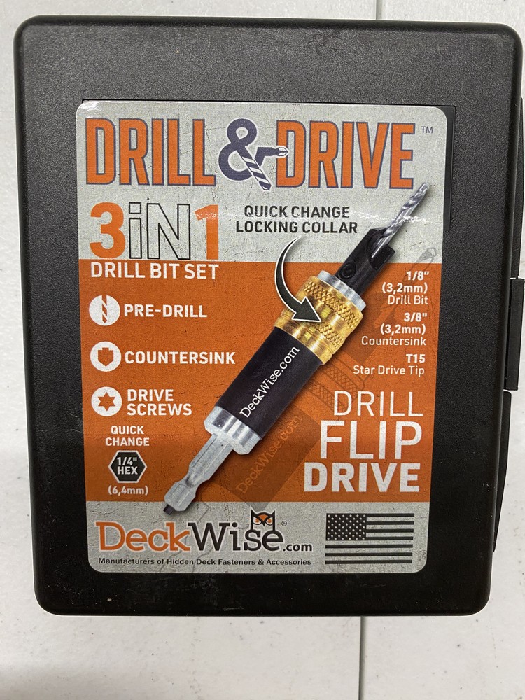 DeckWise Drill & Drive 3 in 1 Drill Bit Set