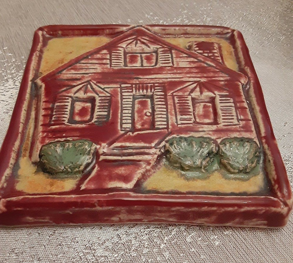 Sara Frank Iguanaworks Pottery Square Tile 3.75"