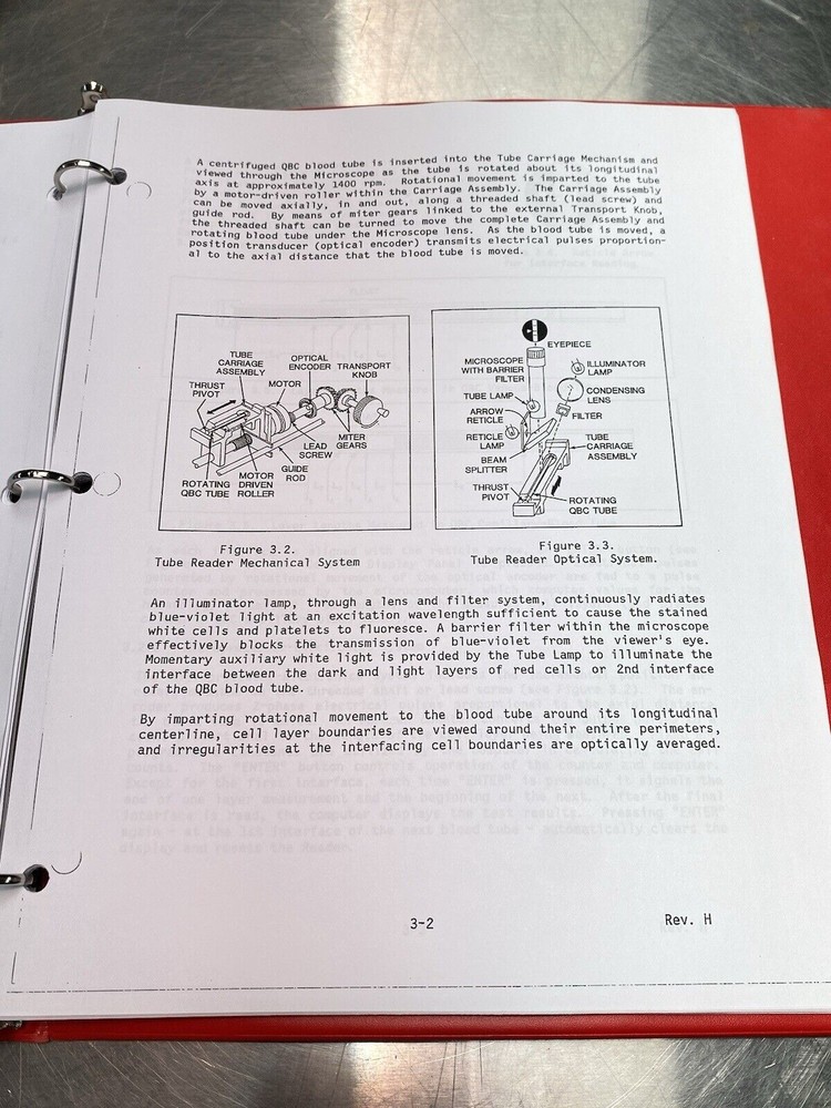 Becton Dikinson QBC2 Centrifugal Hematology System - Users Manual / Instructions