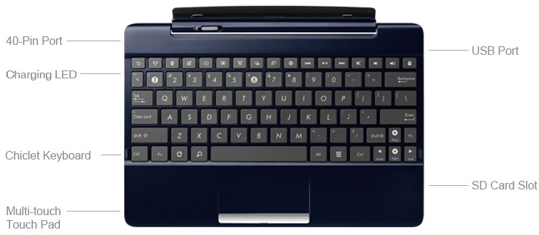 Asus TF300T-DOCK-BL Keyboard Docking Station