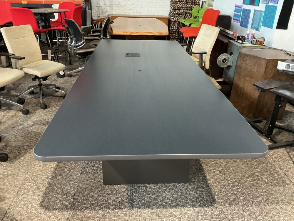 10’ x 4’ Conference Table in Gray Laminate by HON