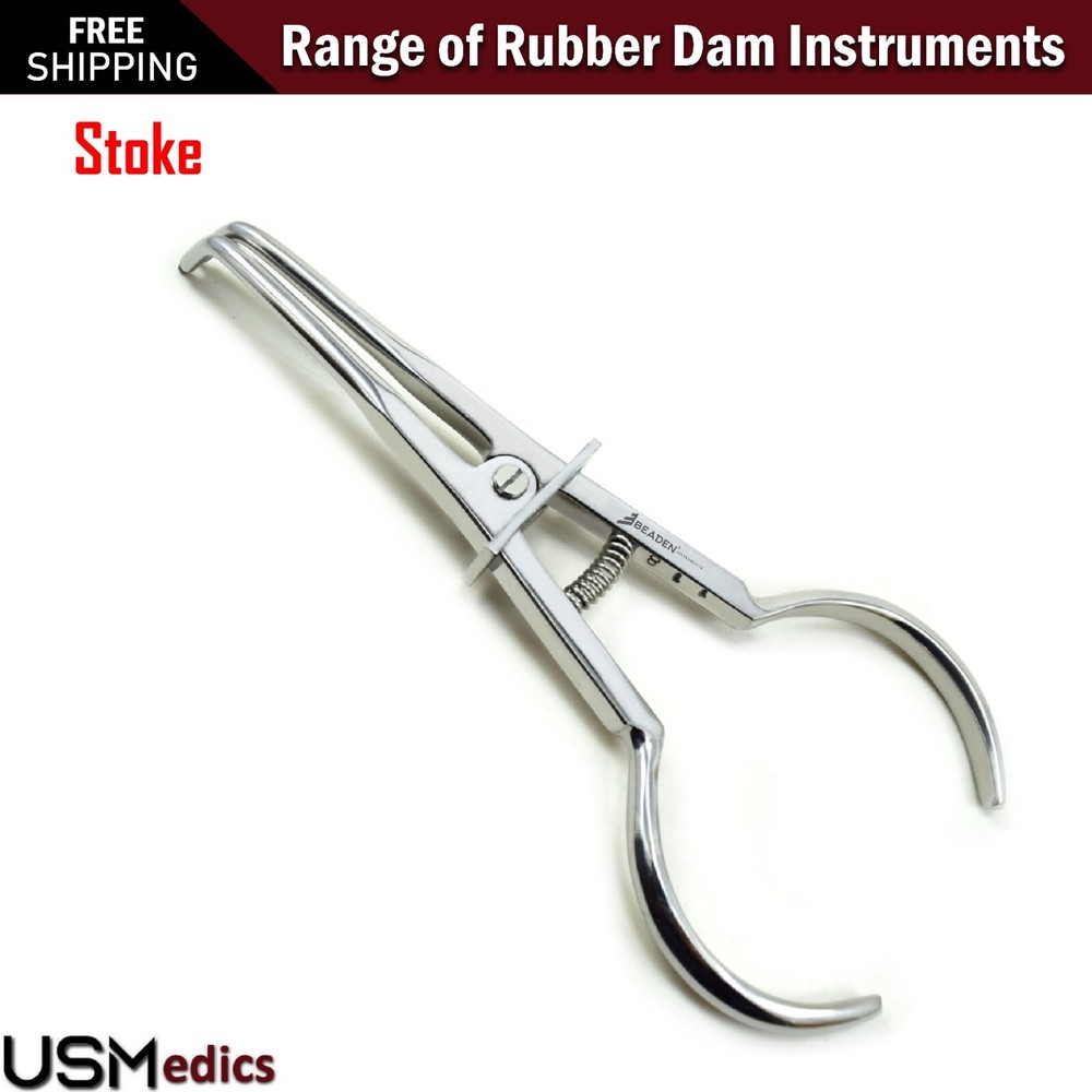 Endodontics Rubber Dam Instruments Kit Brinker Clamps Punch Dental Forceps Frame