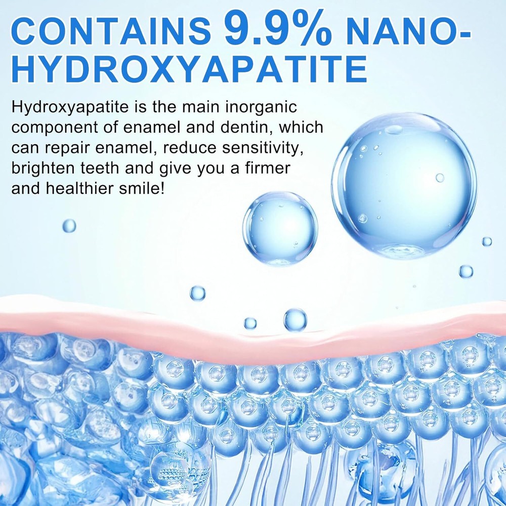 9.9% Hydroxyapatite Toothpaste, (Fluoride Free) Nano Hydroxyapatite Toothpaste f
