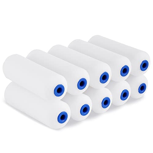 Foam Paint Roller - Small Paint Roller, Mini Paint 10 Pcs 4" Double-rounded
