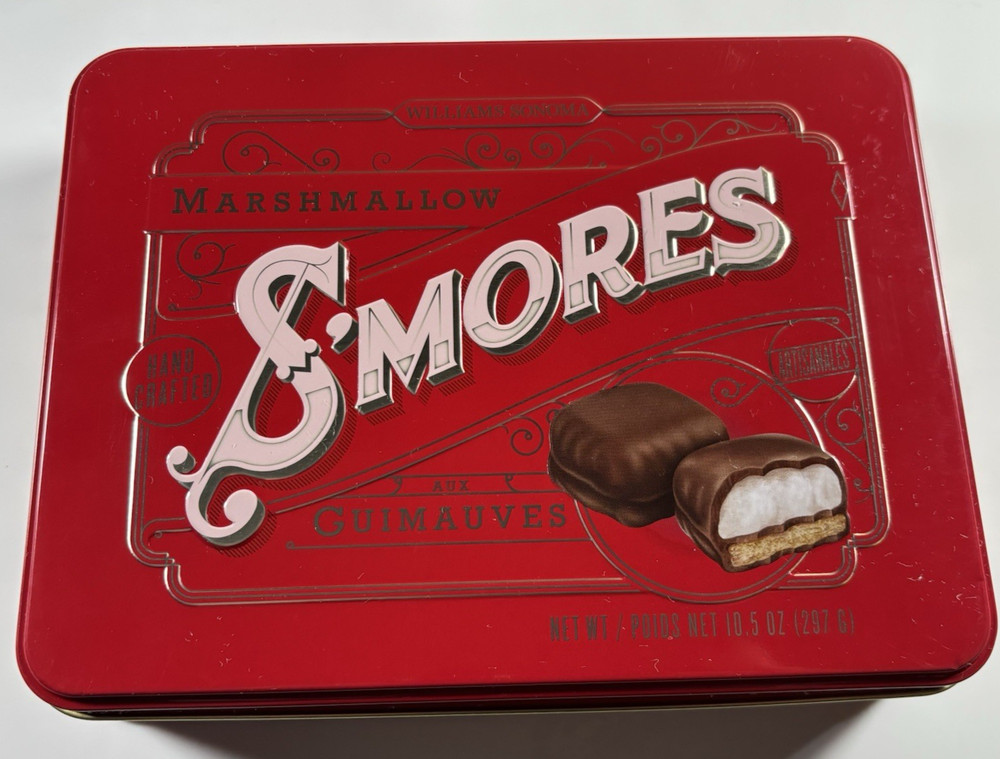 Williams Sonoma Marshmallow Smores Empty Tin Container