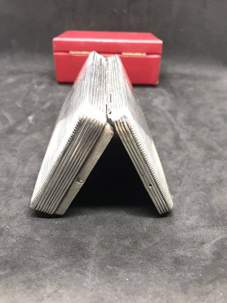 Antique 950 Solid SILVER French Cigarette Cigar Case Snuff Box Scrap 177.1 Grams