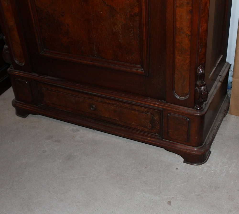 American Victorian Walnut Armoire Wardrobe