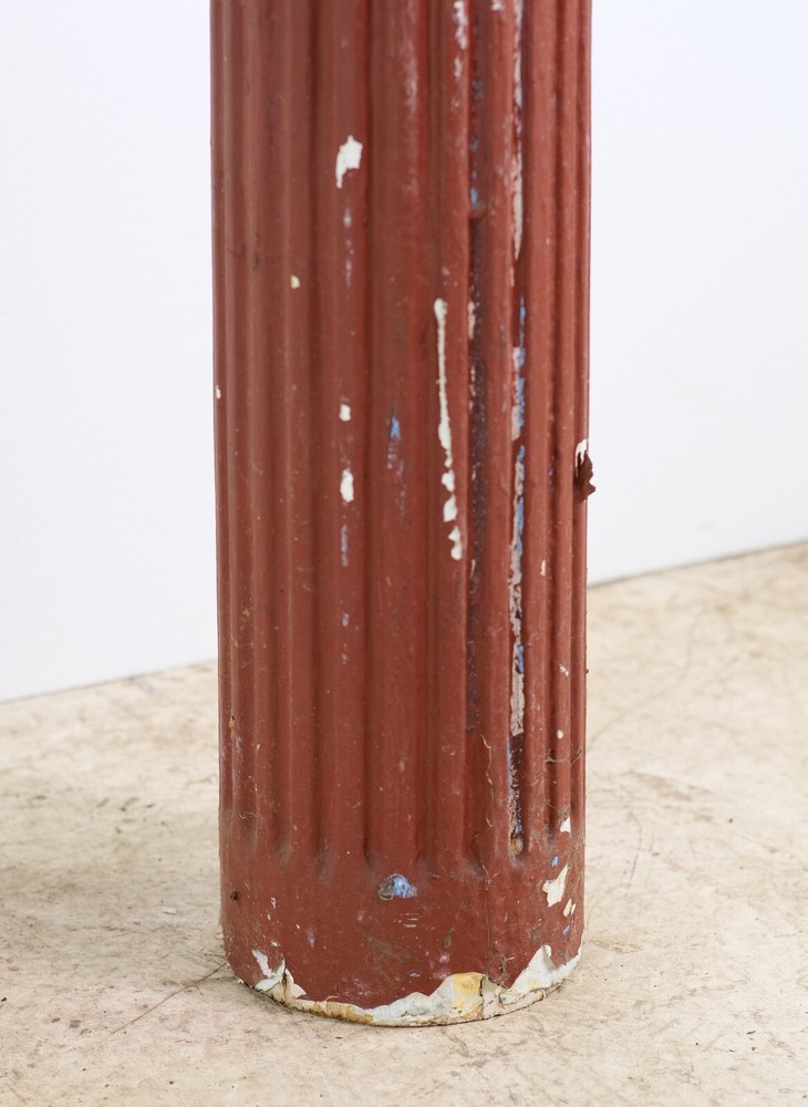 Pair of 7 ft Reclaimed Painted Pine Columns without Bases