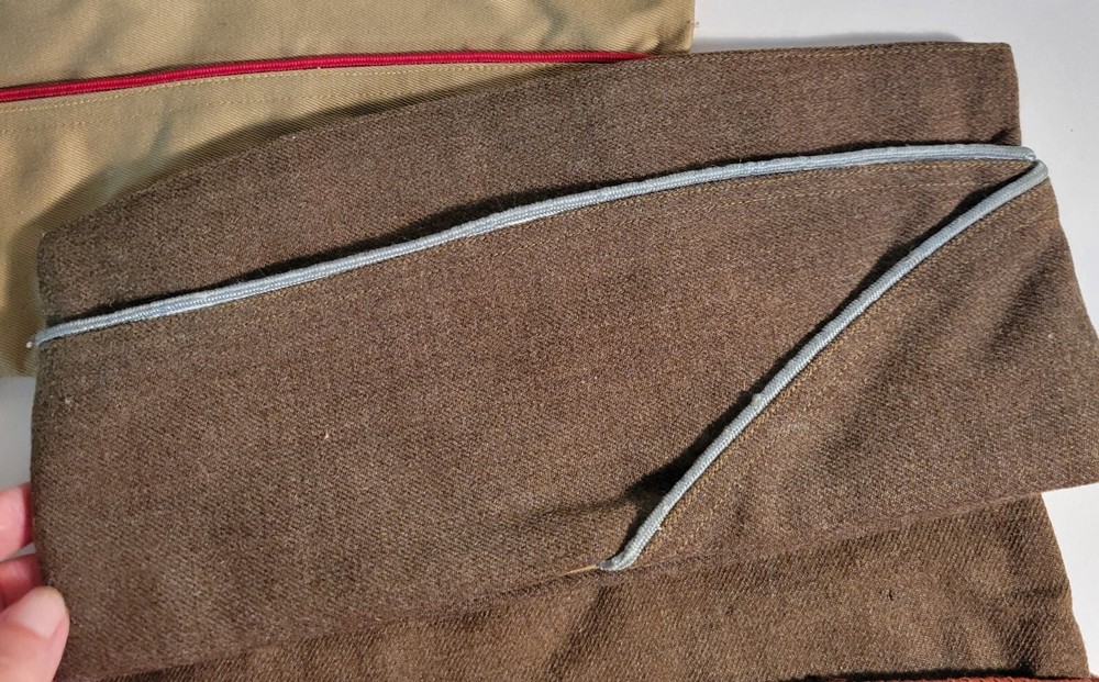 6 Military Garrison Caps Vintage