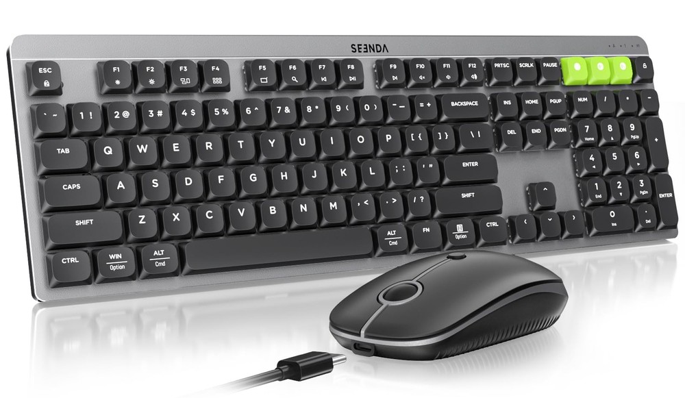Bluetooth Mechanical Keyboard and , 3 Device Connection Rechargeable and Keyb...