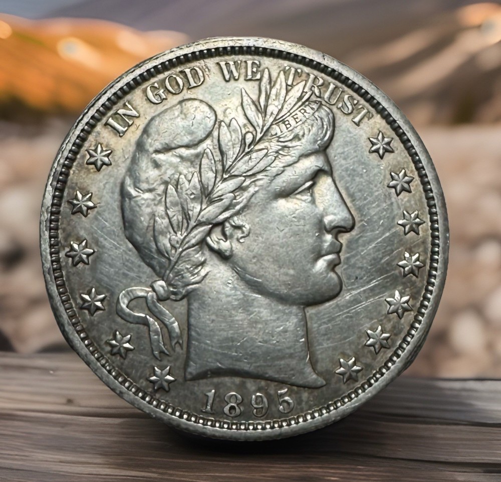 1995o 50c Barber Half Dollar, About Uncirculated